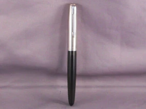 Parker Vintage Super 21 Black Fountain Pen-Feather clip-extra fine - Picture 1 of 5
