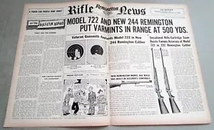 1956 Remington Model 722 & 40X Rangemaster Rifle Original Centerfold Print Ad - Imagen 1 de 1