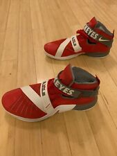 Size 18 Men LeBron Soldier IX Premium Buckeyes Ohio Shoes 749490 601 Red