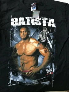 WWE WRESTLING BATISTA BOYS T-SHIRT X-LARGE NEW 2 SIDED SHIRT - Picture 1 of 2