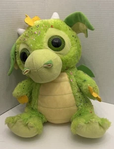Peek A Boo Toys Squishy Green Stars Fluffy Dragon Plush Stuffed Animal 16” - Picture 1 of 5