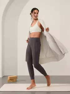 Athleta S SMALL Salutation High Rise Jogger, Shale SOFT Yoga Pants Joggers NWT - Picture 1 of 5