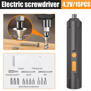 Destornillador eléctrico inalámbrico USB herramienta eléctrica recargable con broca de destornillador - Imagen 1 de 19
