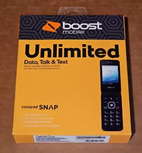 BOOST MOBILE Coolpad SNAP Flip Phone - 4G LTE - Black - **BRAND NEW/SEALED** - Picture 1 of 7