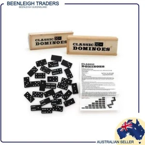 DOMINOES 28 Eco Friendly Wooden Tiles A Classic Game Of Skills Brand New - Picture 1 of 5