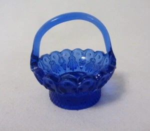 CESTA DE COLECCIÓN AZUL COBALTO PEQUEÑA DE 3" BORDE FESTONEADO SIN MARCAR - Imagen 1 de 6