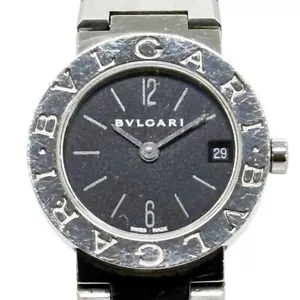 BVLGARI Bulgari Bulgari Uhren BB23Edelstahl Quarz schwarzes Zifferblatt 【Gebraucht】 - Bild 1 von 9