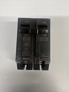 GENERAL ELECTRIC 60 AMP CIRCUIT BREAKER 120/240 VAC BOLT ON THQB260 NT w/code - Picture 1 of 3