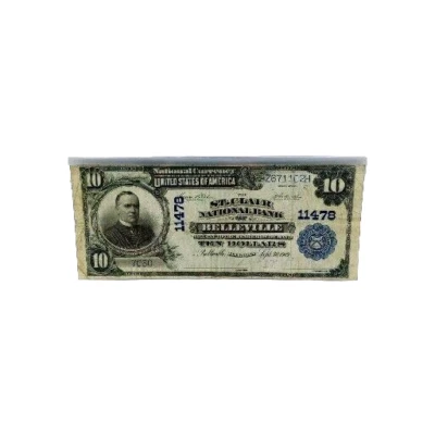 Ten Dollars Series of 1902 St Clair National Bank Of Belleville RARE!!! - Image 1 of 4