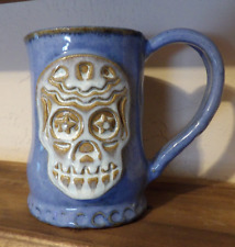 Handmade Ceramic Sugar Skull Mug/Day of the Dead Mug/Dia De Los Muertos/14 oz