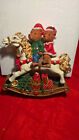  Bear's on Rocking Horse  ;- Christmas ornament 