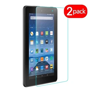 2x Glass for Amazon Fire 7 2019 7 Inch Screen Protector Tempered Bubble-Free - Picture 1 of 6