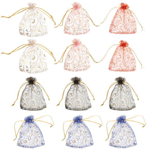 100 Pcs Gift Bags in Bulk Christmas Organza Mesh Packaging Chic | eBay