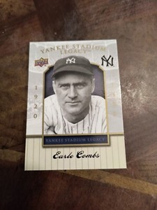 EARLE COMBS 2008 UPPER DECK YANKEE STADIUM LEGACY FINAL SEASON #8 FREE SHIP