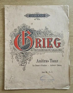 Spartito Musicale Edvard Grieg Anitras Tanz Opus 46 n. 3 Edition Peters - Imagen 1 de 3