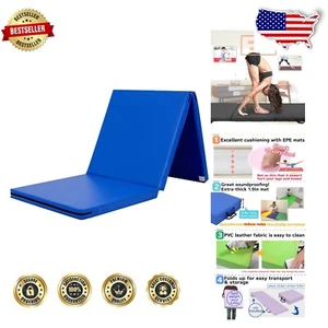 Folding Gymnastics Mat 71" x 24" x 2" - Portable Exercise & Yoga Solution - Picture 1 of 11