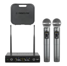 Phenyx Pro UHF Wireless Handheld Microphone System, 30 Adjustable Frequency Mic