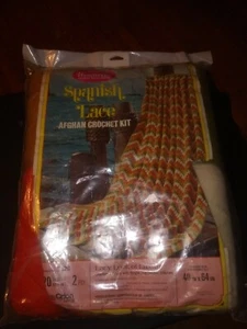 Wonder Art Needlecraft Spanish Lace Afghan Crochet Kit 40x64 USA New Unopened - Picture 1 of 5
