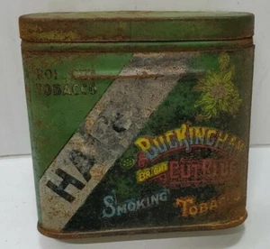 Vintage HALF And HALF BUCKINGHAM Cigarette Smoking Cut Plug Smoking Tobacco Tin - Picture 1 of 4