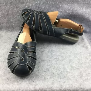 Baretraps Austin Sandals Closed Toe Slingback, Women's 7.5W (Navy) - Picture 1 of 8