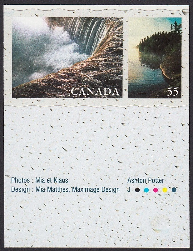 NIAGARA FALLS = WATERFALL = INSCRIPTION, COLOUR ID = BK stamp Canada 2000 #1854e - Image 1 of 1
