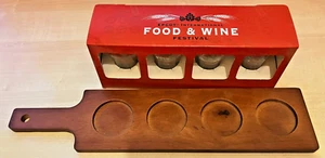 Neu Disney EPCOT 2017 Essen & Wein Mini Glas Set + Holz Paddel Gebräu auf der ganzen Welt - Bild 1 von 8
