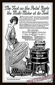 Arte de pared 1919 Maytag lavado multimotor anuncio Newton Iowa 11x17 - Imagen 1 de 1