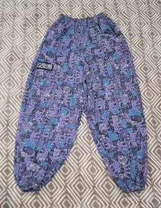 VTG 80s WAVE GODS Mens Large Muscle Beach MC Hammer Parachute Gym Pants USA - Picture 1 of 9