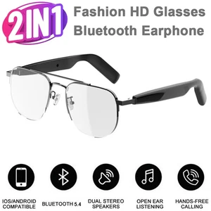Smart HD Glasses Bluetooth 5.4 Earphone Call & Music Headset Open Ear Headphone - Picture 1 of 20
