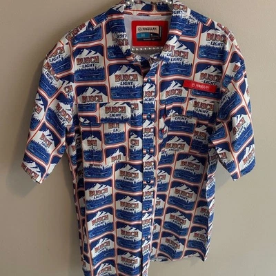 Magellan Outdoors Men's Busch light button down size medium - Image 1 of 4
