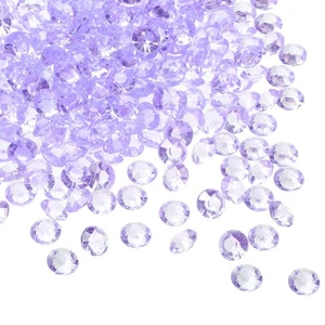 1000Pcs Acrylic Diamond Vase Filler Wedding Table Crystals Gems Purple - Picture 1 of 7