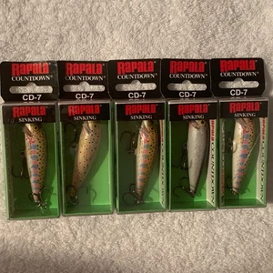 (MENGE 5) RAPALA COUNTDOWN SINKENDE CD - 7 MEHRERE FARBEN NEU IN VERPACKUNG - Bild 1 von 3