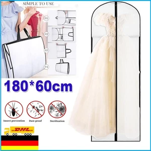 180cm Kleidersack Atmungsaktiver Brautkleider Hochzeitskleid Lange Schutzhülle - Bild 1 von 15