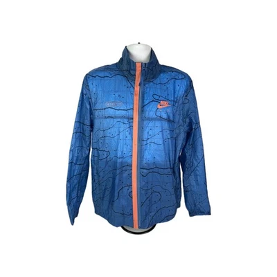Nike Air Jacket Men's Large Woven Full-Zip Dark Marina Blue Water Repellent New - Image 1 of 4