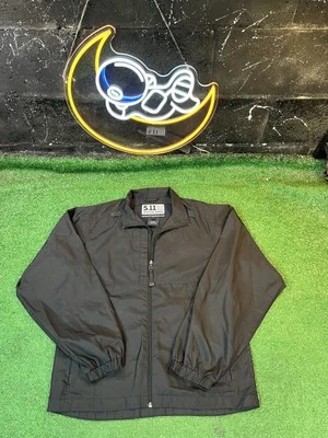 5.11 511 Tactical Windbreaker Mens Size Small Jacket Black Fill Zip Utility - Image 1 of 4