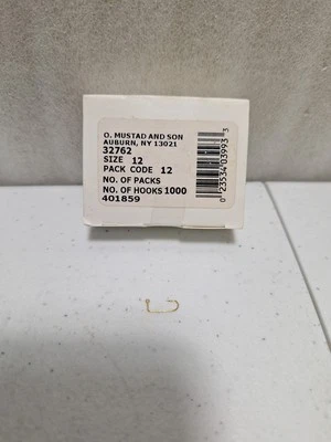 Nuevo Gancho Plantilla Pez Mustad Aberdeen 90 Grados Dorado Talla 12 - 32762 - 1000 Ganchos Foto 1 de 3