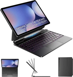 Clavier pour Samsung Galaxy Tab S10+ Plus/S9+ Plus/S9 FE+ Plus/S8+ Plus/S7+ Plus - Photo 1/7