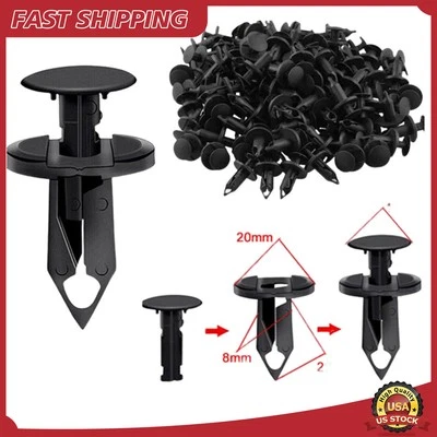 120 piezas 8 mm clips de parachoques retenedor auto coche plástico remaches sujetador guardabarros empuje Foto 1 de 4