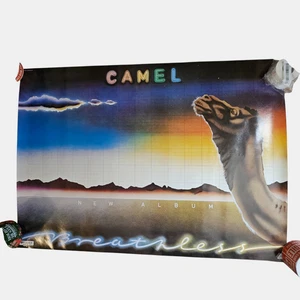 Póster promocional álbum nuevo 1978 vintage de Arista Records 33x23,5 de Camel Breathless - Imagen 1 de 7