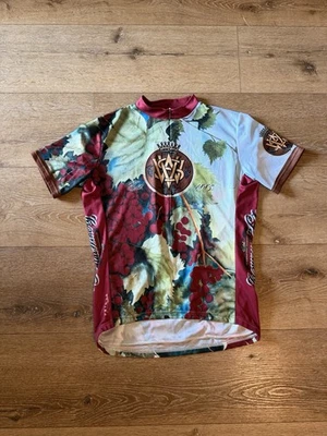 V Sattui Winery Men’s L Cycling Bike Jersey St Helena California Grapes Wine - Image 1 of 3
