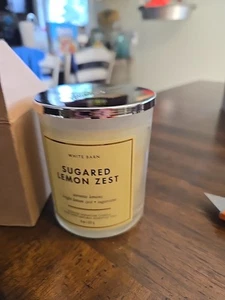 White Barn Sugared Lemon Zest Single Wick Candle 8 Oz - Picture 1 of 5