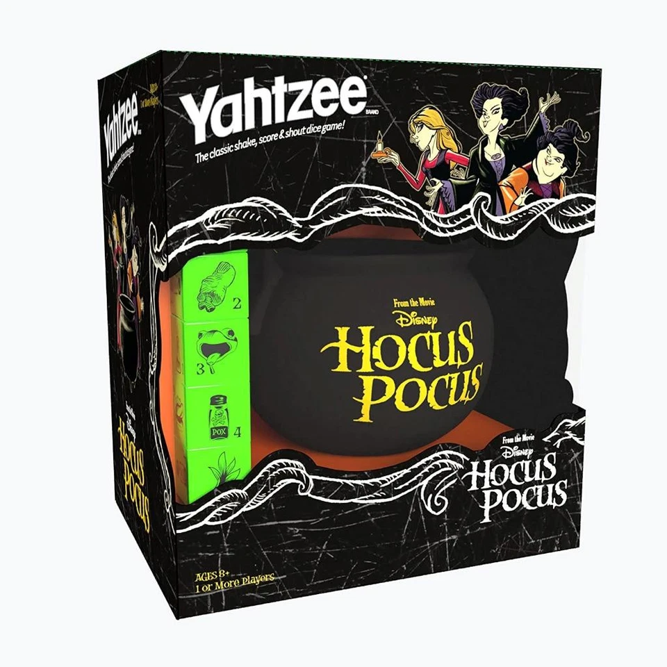 Yahtzee Hocus Pocus Coleccionable Caldero de Brujas Dados Taza Juego Disney Foto 1 de 1