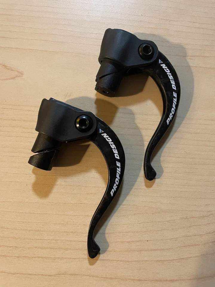 palancas de freno barra aerodinámica fibra carbono diseño perfil 3/uno palancas tri TT Foto 1 de 3