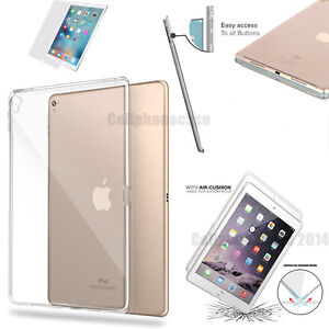 For iPad Pro 12.9" 2015/2017 Clear Slim Silicone Soft TPU Shockproof Case Cover