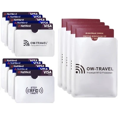 RFID Card Holder Blocking Sleeves OW-TRAVEL Bank Credit Card Protector Sleeves