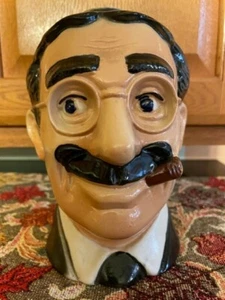 1977 Ceramic Groucho Marx Decanter Liquor Bottle #185 Ezra Brooks EMPTY - Picture 1 of 12