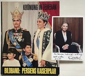 Kaiserin Farah Diba Pahlavi signiert Foto Unterschrift Signed Autogramm Iran - Bild 1 von 11