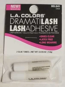 L.A. Colors 2-Piece Travel Eyelash Adhesive Clear 0.02 Fluid Ounce (LOC TUB L-53 - Picture 1 of 2