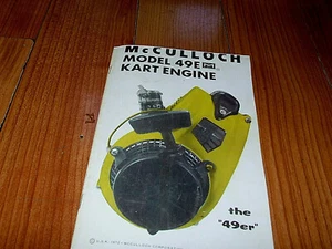 WOW! VINTAGE McULLOCH MODEL 49E KART ENGINE 10 PAGES COLOR REPRODUCTON - Picture 1 of 3