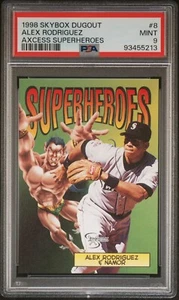 PSA 9 MINT 1998 SKYBOX DUGOUT ALEX RODRIGUEZ #8 YANKEES AXCESS SUPERHEROES B278 - Picture 1 of 2